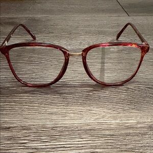 Stylish Vintage Red Tortoiseshell Troy Glasses